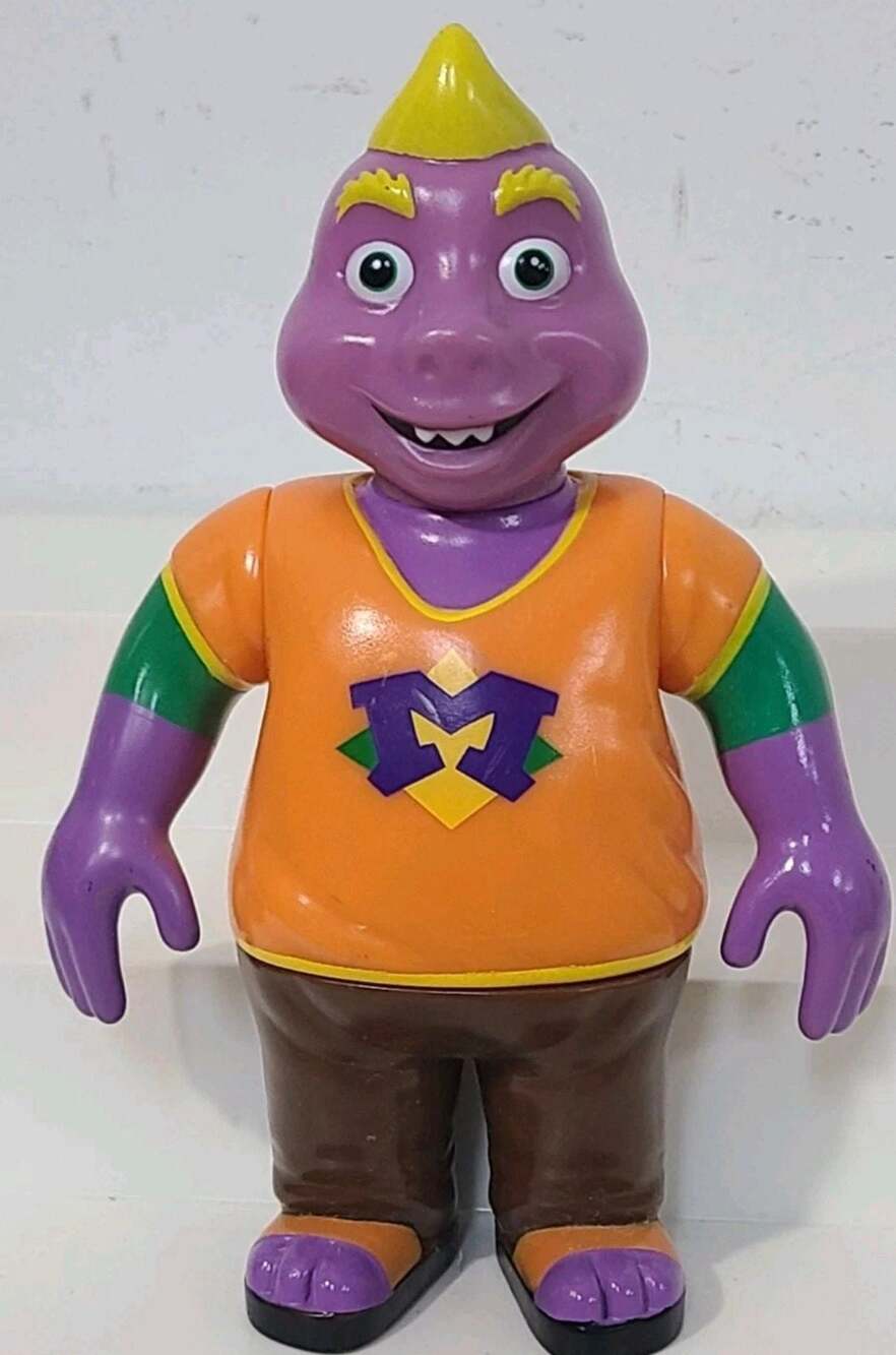 Vtg Chuck E Cheese Mr. Munch Purple 6.5" Action Figure (T12)